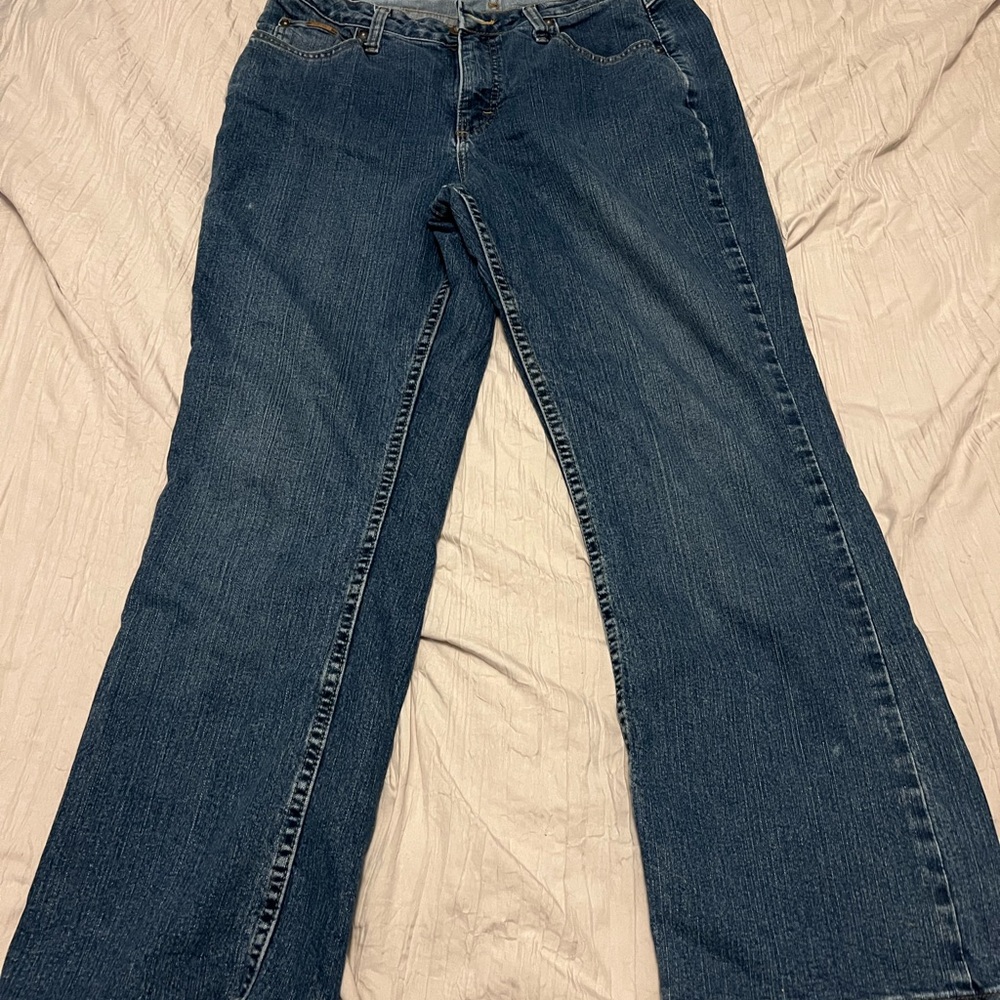 3/$30 Riders by Lee Blue Flare Wide Leg Jeans